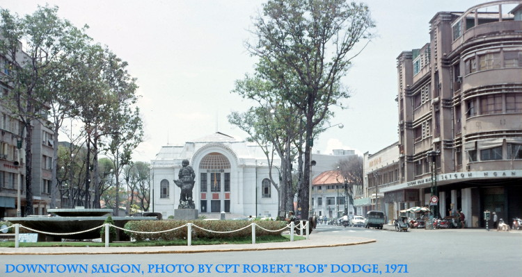 Backside of The Marine Statue in Saigon, before it was destroyed after the Fall of Saigon in 1975 Backside of The Marine Statue in Saigon, before it was destroyed after the Fall of Saigon in 1975
